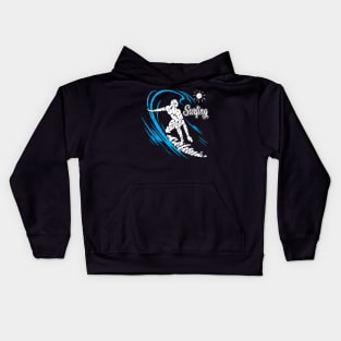 surfing california Kids Hoodie